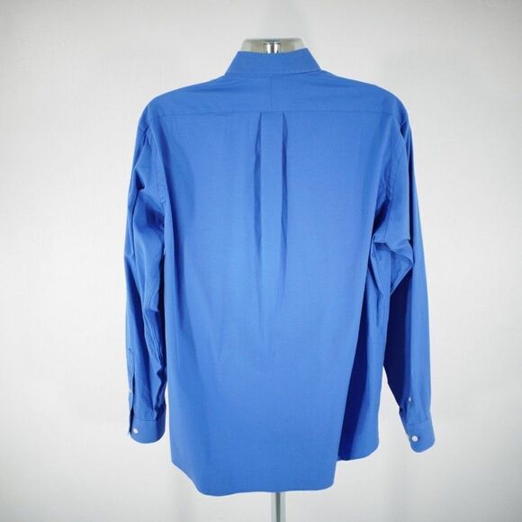 Paul Fredrick Blue Finest Two Ply Cotton Pinpoint Pocket Button Down 17-36 - Picture 6 of 10